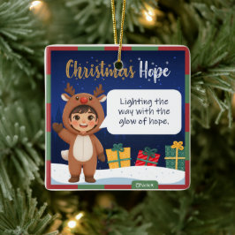 トナカイのクリスマスオーナメント セラミックオーナメント