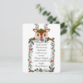 トナカイのクリスマスカード シーズンカード (スタンド正面)