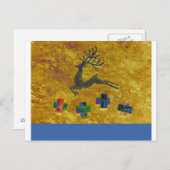 トナカイのクリスマスカード シーズンポストカード (正面/裏面)