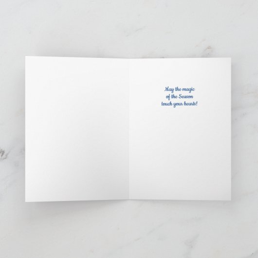 トナカイのクリスマスキスをするのために シーズンカード (内部)