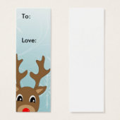 トナカイのクリスマスギフトタグ (正面&裏面)