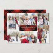 トナカイのクリスマスコラージュ シーズンカード (正面/裏面)