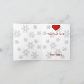 トナカイのクリスマスサンキューノートカード サンキューカード (内部)