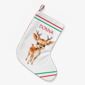 トナカイのクリスマスストッキング スモールクリスマスストッキング (正面 (吊り時))