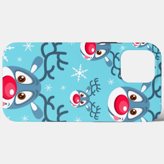 トナカイのクリスマススノーフレークiPhoneケースメイト Case-Mate iPhoneケース (裏面 (横))