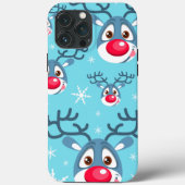 トナカイのクリスマススノーフレークiPhoneケースメイト Case-Mate iPhoneケース (裏面)