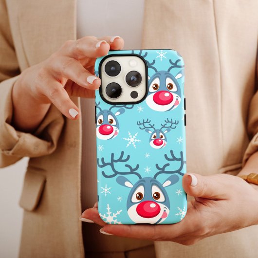 トナカイのクリスマススノーフレークiPhoneケースメイト Case-Mate iPhoneケース