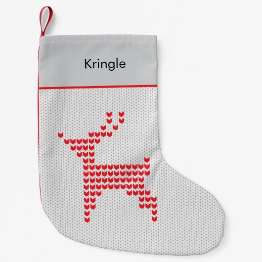 トナカイのクリスマスセーター スモールクリスマスストッキング (正面)