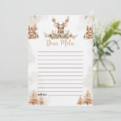 トナカイのクリスマスタイムカプセルノートメッセージカード サンキューカード (スタンド正面)