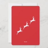 トナカイのクリスマスツリーあなたの写真クリスマスカード シーズンカード (裏面)