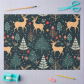 トナカイのクリスマスツリーオーナメントクリスマス 薄葉紙 (クラフト)