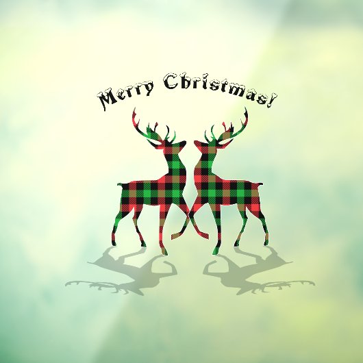 トナカイのクリスマスデコレーション幸せな顧客 ウィンドウサイン (シート3)