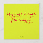 トナカイのクリスマスノート シーズンカード (裏面)