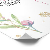 トナカイのクリスマスバースデーパーティーのマイルストーンポスター ポスター (角)