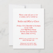 トナカイのクリスマスパーティの招待状ソフトグレー 招待状 (裏面)