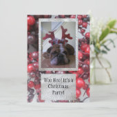 トナカイのクリスマスパーティの招待状 招待状 (スタンド正面)