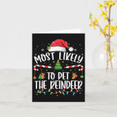 トナカイのクリスマスファミリーを愛撫する可能性が最も高いM カード (黄色い花)