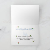 トナカイのクリスマスホリデーソングカード 招待状 (内部)