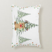 トナカイのクリスマスホリデーライトウィンターツリー アクセントクッション (正面(垂直))