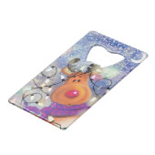 トナカイのクリスマスボトルオープナー クレジットカード栓抜き (裏面アングル)