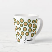 トナカイのクリスマスマグカップと名前 – ラテマグカップ カフェラテマグ (右アングル)