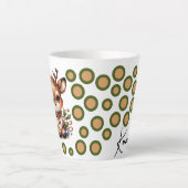 トナカイのクリスマスマグカップと名前 – ラテマグカップ カフェラテマグ (正面)