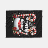 トナカイのクリスマスマッチングを愛撫する可能性が最も高い フリースブランケット (正面(横))