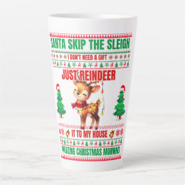 トナカイのクリスマスメリークリスマス カフェラテマグ