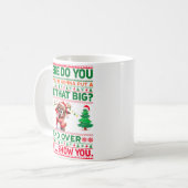 トナカイのクリスマスメリークリスマス コーヒーマグカップ (正面左)