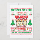 トナカイのクリスマスメリークリスマス シーズンカード (裏面)