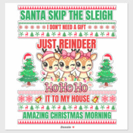 トナカイのクリスマスメリークリスマス シール