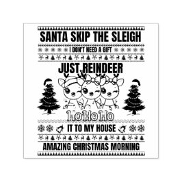 トナカイのクリスマスメリークリスマス セルフインキングスタンプ