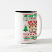 トナカイのクリスマスメリークリスマス ツートーンマグカップ (正面右)