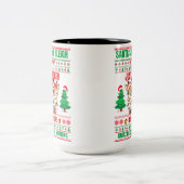 トナカイのクリスマスメリークリスマス ツートーンマグカップ (中央)