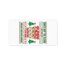 トナカイのクリスマスメリークリスマス ラベル