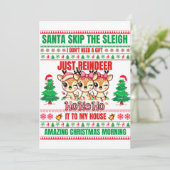 トナカイのクリスマスメリークリスマス 招待状 (スタンド正面)