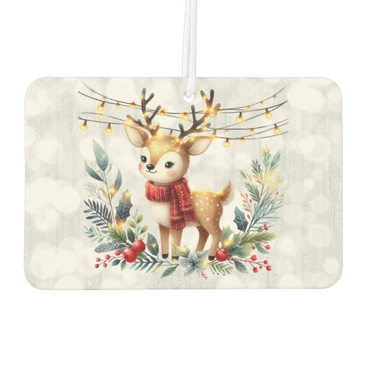 トナカイのクリスマスライトキラキラ カーエアーフレッシュナー (裏面)