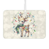 トナカイのクリスマスライトキラキラ カーエアーフレッシュナー (正面)