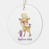 トナカイのクリスマスライト セラミックオーナメント (左)