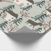 トナカイのクリスマスラッピング紙 ラッピングペーパー (角)