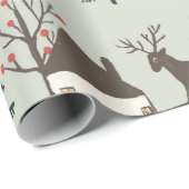 トナカイのクリスマスラッピング紙 ラッピングペーパー (ロールコーナー)