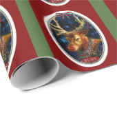 トナカイのクリスマスラッピング紙 ラッピングペーパー (ロールコーナー)