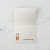 トナカイのクリスマス冬の赤ちゃんシャワー サンキューカード (内部)