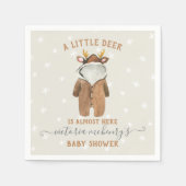 トナカイのクリスマス冬の赤ちゃんシャワー スタンダードカクテルナプキン (正面)