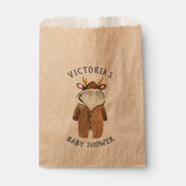 トナカイのクリスマス冬の赤ちゃんシャワー フェイバーバッグ