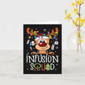 トナカイのクリスマス輸液ナース分隊のステソスコップ カード (黄色い花)