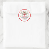 トナカイのクリスマス1st誕生日の冬の鹿の好意 ラウンドシール (バッグ)