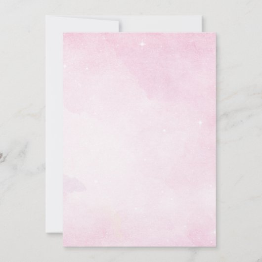 トナカイのクリスマス1st誕生日ピンク冬の鹿 招待状 (裏面)