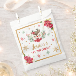 トナカイのクリスマス1st誕生日レッドウィンターディアー フェイバーバッグ