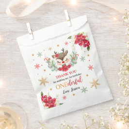 トナカイのクリスマス1st誕生日レッドウィンターディアー フェイバーバッグ